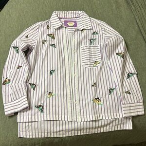Maeve butterfly button down shirt